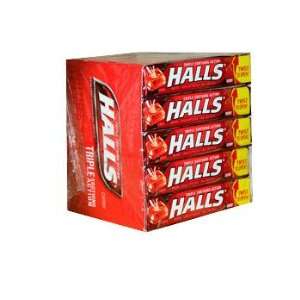 Halls Cough Drops   Cherry Grocery & Gourmet Food