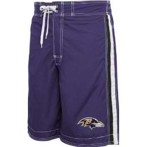 Baltimore Ravens Solid Team Color Nylon Twill Board Shorts  