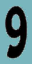 House Numbers 3 x 6 CERAMIC TILE Turquoise Design  