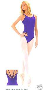 NWT CAPEZIO ADJUSTABLE STRAPPY XY BACK 2 COLORS LEOTARD  