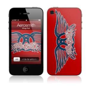   protector iPhone 4/4S Aerosmith   Wings Red Cell Phones & Accessories