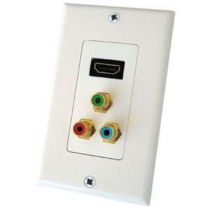  Petra Axis Pet0483 Single Hdmi/Component Wall Plate (White 