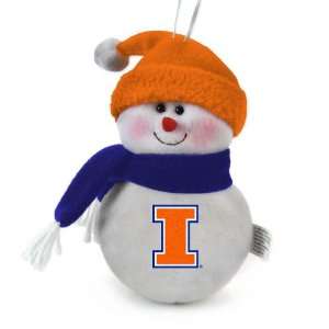  Pack of 3 NCAA Illinois Fighting Illini Plush Snowman 