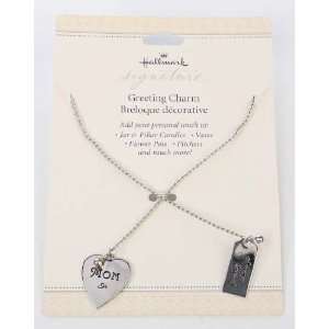  Hallmark Silver Plated Always Loved & Mom Metal Charms 