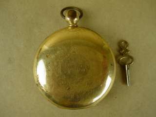 Elgin National Watch co. Antique 1877 Pocket Watch w/Wind up Key Nice 