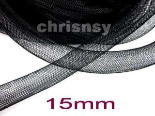 10ft Jewelry Design Craft Mesh Nylon Tube 15mm Black  