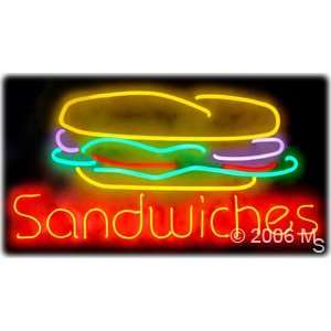Neon Sign   Sandwiches   Extra Large 20 x 37  Grocery 