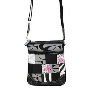  Gray Fashion Signature Patch Body Purse 