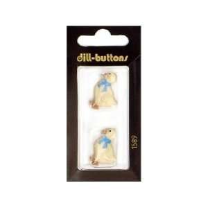    Dill Buttons 25mm Shank Goose White 2 pc (6 Pack)