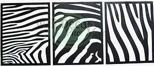 Zebra Animal Print Kids Wall Decor Sticker Decal Square  