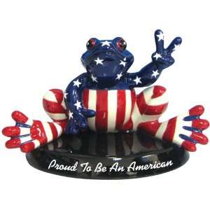  Westland Giftware Peace Frogs Ceramic Proud To Be An American Frog 