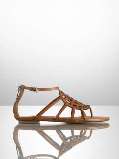 Magnolia Calfskin Flat Sandal   Collection Shoes Shoes   RalphLauren 