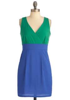 Blue Block Dress  Modcloth