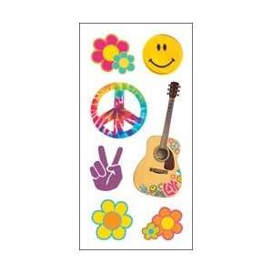 Paper House Stickers 2X4 3/Pkg   Flower Power Arts 