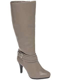 Wide calf Tall ankle belt heeled boot by Lane Bryant