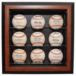  Coachs Choice 9 Ball Cabinet Style Display, Brown Sports 