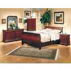   Company Louis Philippe Sleigh Queen Size Bedroom Set in Cherry Fini