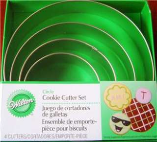 WILTON Round Cutters Tin Cookie Tarts 2308 0914 ASST  