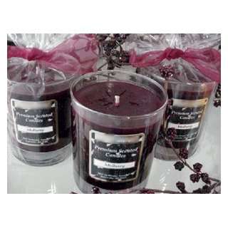 Mulberry Scented Glass Tumbler Wax Jar Candle 7.5 Oz.  