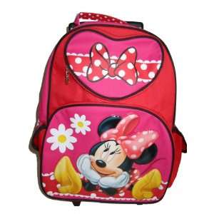   Pink Large Rolling Luggage Backpack Bag Tote 16 New Toys & Games