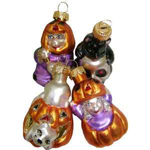  Set of 4 Fun Halloween Character Christmas Ornaments 3.25 