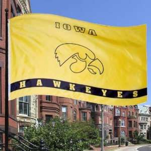 NCAA Iowa Hawkeyes Gold 3 x 5 Logo Flag  Sports 