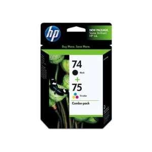   HP 74/75 Retail Combo Pack Contains 2 Cartridges HP 74 Black HP 75