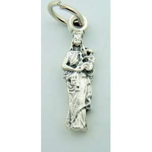   Bracelet Catholic Petite Medal Silver Gild Our Lady of Mt. Carmel