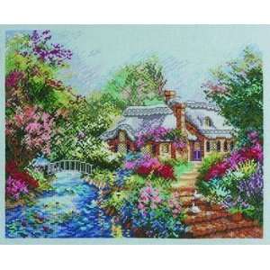  Cottage By The Lake   Heirloom Collection Cross Stitch Kit 