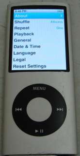 APPLE 16GB Silver 4th Gen Nano Video Ipod # MB903LL 885909276745 