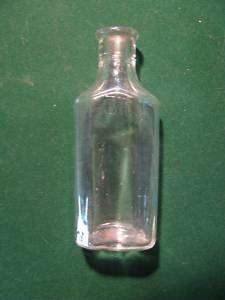 Antique Owens Bottle Co Clear Glass Medicine Bottle  
