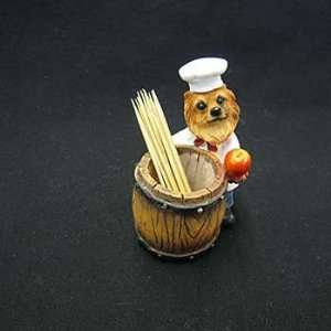  Chef Dog Pomeranian Toothpick Holder