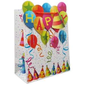 120 Pcs Premium Paper Gift Bags Bulk 12.5 x 10 x 5 (Birthday Surprise)