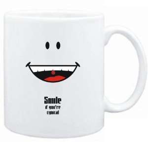    Mug White  Smile if youre cynical  Adjetives