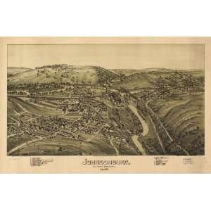  1895 Map of Johnsonburg, Elk County, Pennsylvania