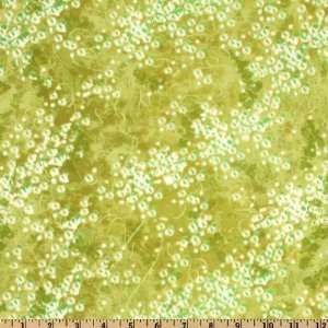  44 Wide Layered Nature Tossed Floral Lime Fabric By The 