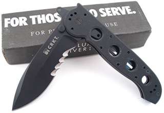 CRKT M21 Special Forces Black G10 Auto LAWKS Veff Knife  