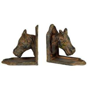  Cast Iron Horse Bookend Pair