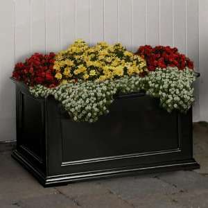  Fairfield Sub Irrigated 36 Inch Patio Planters in Black 