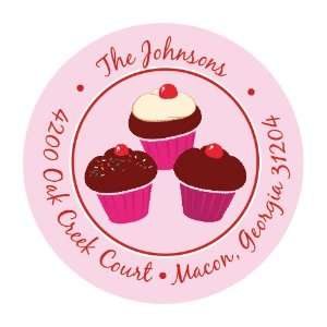  Cupcake Valentine Treats Return Address Labels