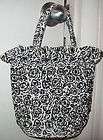 BLACK & CREME BEADED ROSES HANDBAG PRE OWNED EXC. COND.