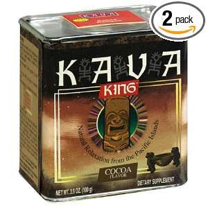  Kava King Dietary Supplement, Cocoa Flavor, 3.5 Ounce Tins 