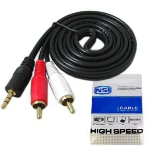  NSI LK 131053 3.5mm TRS to RCA Stereo Audio Cable iPod 