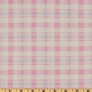  44 Wide In The Nest Argyle Plaid Pink/Blue Fabric By The 