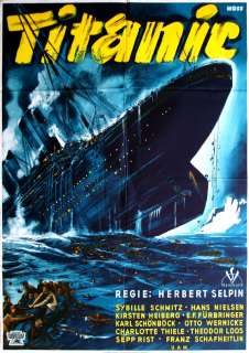 Titanic ORIGINAL A1 Plakat 50er Jahre SUPERSELTEN  