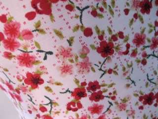 Ann Taylor PURE SILK Sheath Dress Red Floral Cute Size 14  
