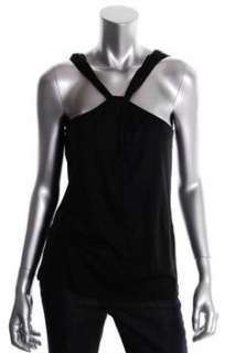 Elie Tahari NEW Penelope Knit Top Black Sale Misses Shirt M  