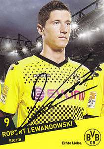Top Autogramm ROBERT LEWANDOWSKI Borussia Dortmund 2011/2012 
