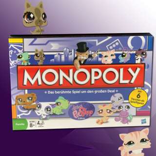 Neu Monopoly Littlest Pet Shop Edition 6 Tierfiguren Brettspiel 