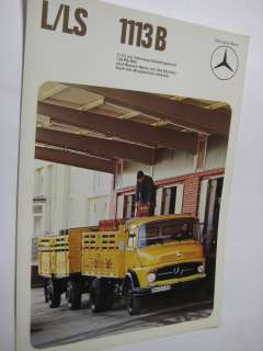 Mercedes Prospekt LKW Typ L/LS/LA/LAS 1113 von 07/1974  
